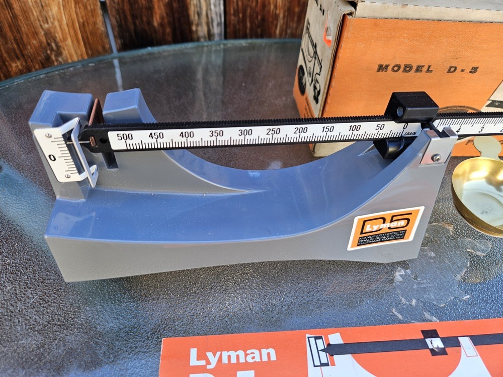 Lyman Reloading Precision # D5 Balance Beam Loading Scale Ohaus w/ Box D-5 #D5