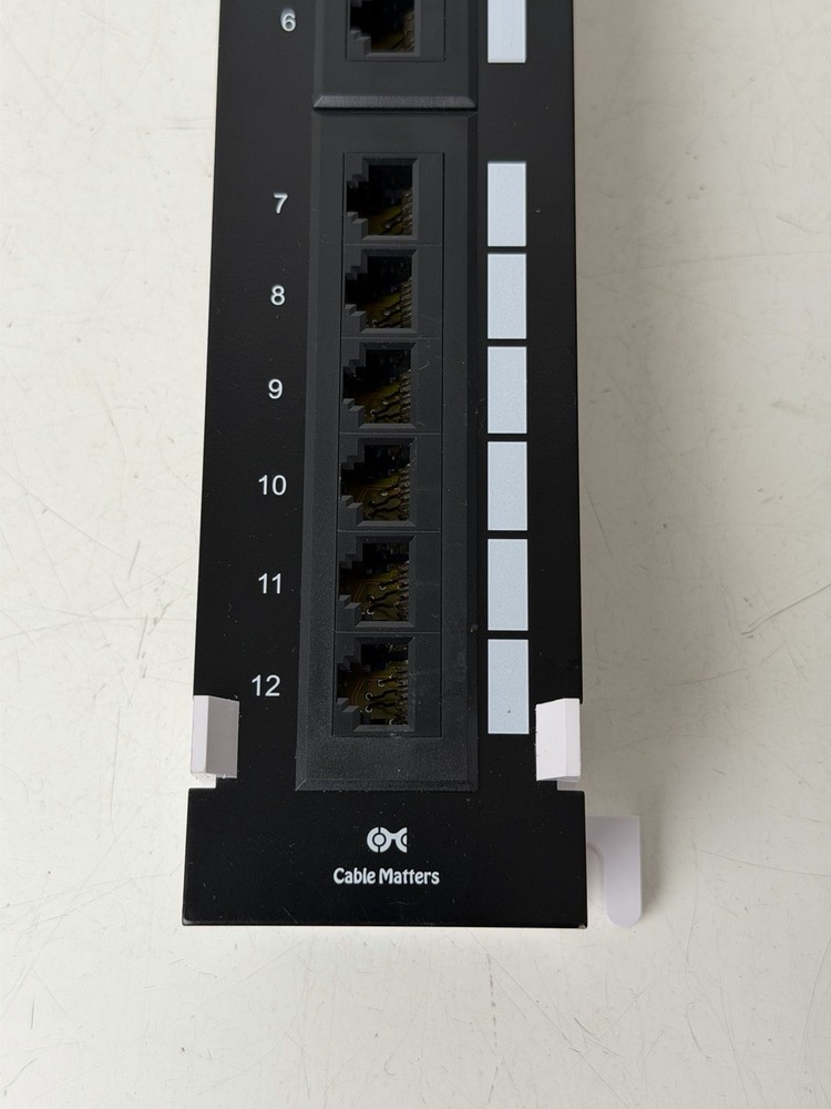 Cable Matters 12 Port CAT6 Universal Patch Panel Wall