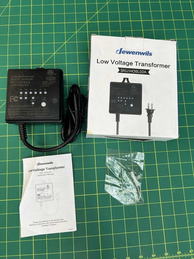 Dewenwils 60W Low Voltage Landscape Lighting Transformer Timer Sensor 12V