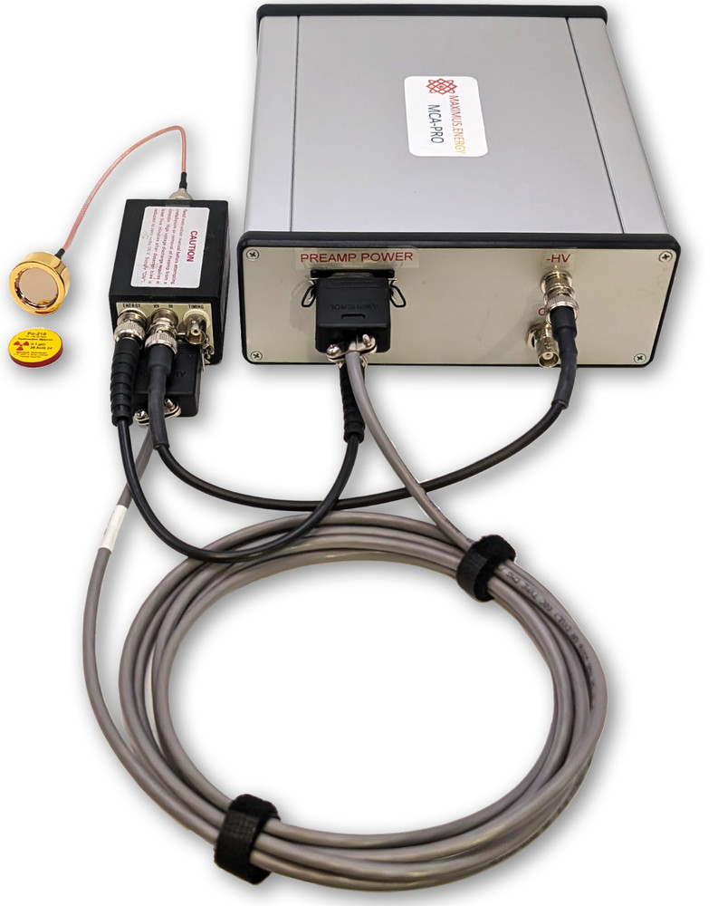 Turn-Key MCA-PRO ALPHA Spectrometer w/Ortec BA 300 mm2 SSB Detector, Software