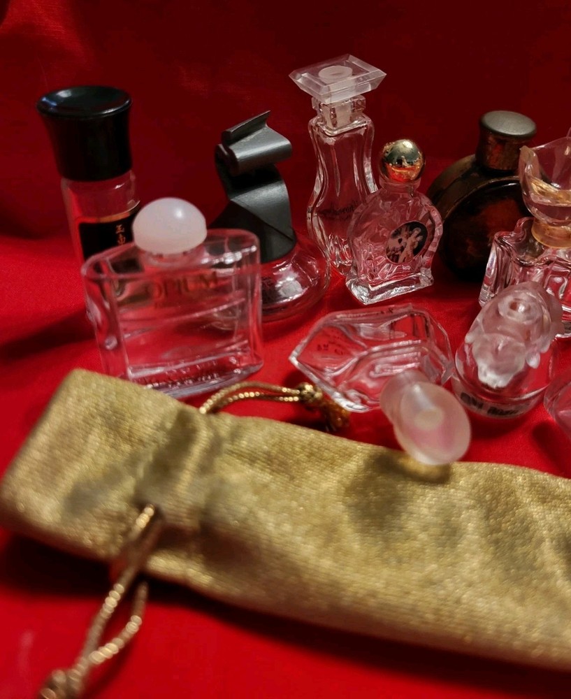 Large Lot 17 Empty Miniature Perfume Bottles and 10 Empty Sample Tubes