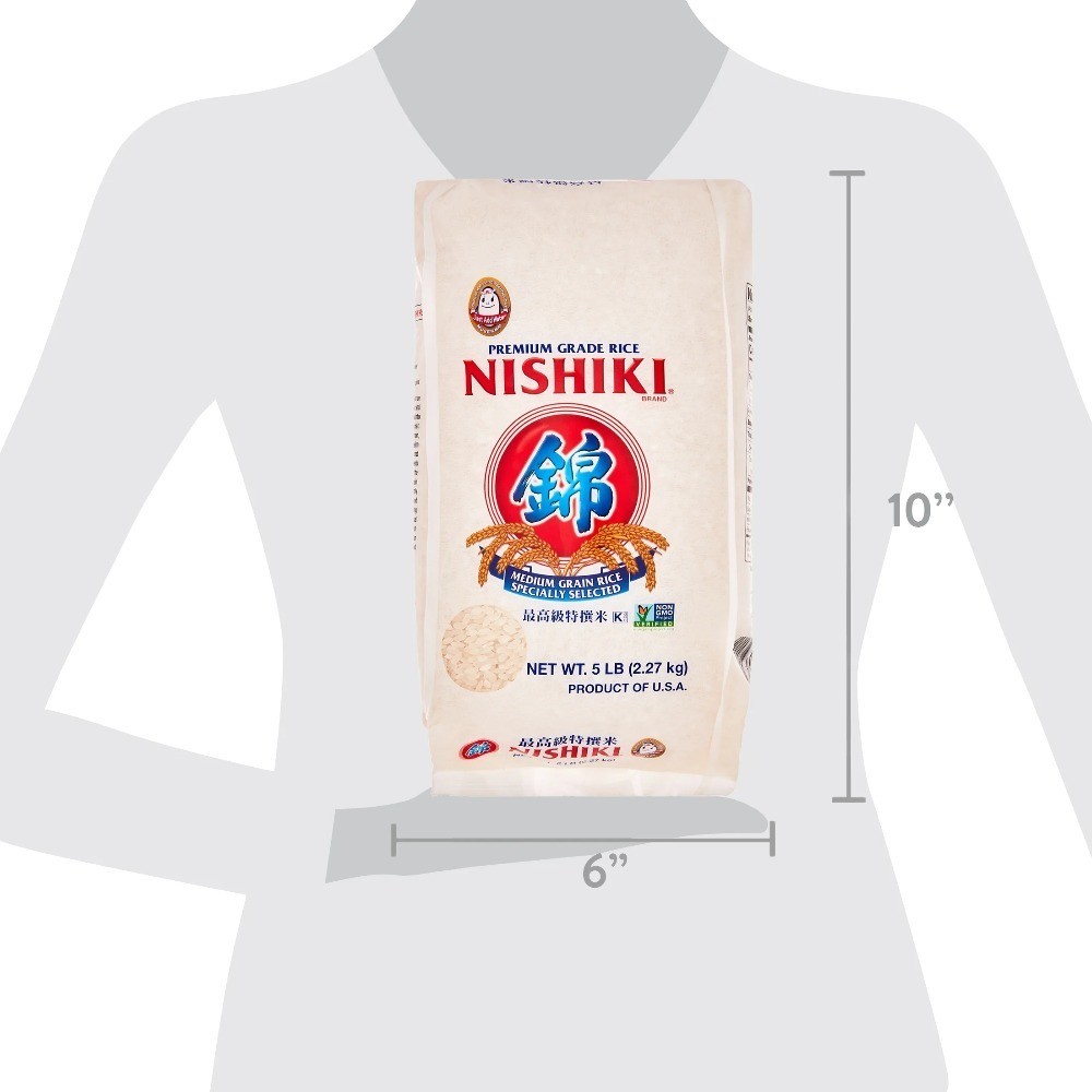 Medium Grain Rice 80 Oz Bulk Bag for Cooking Sushi Risotto