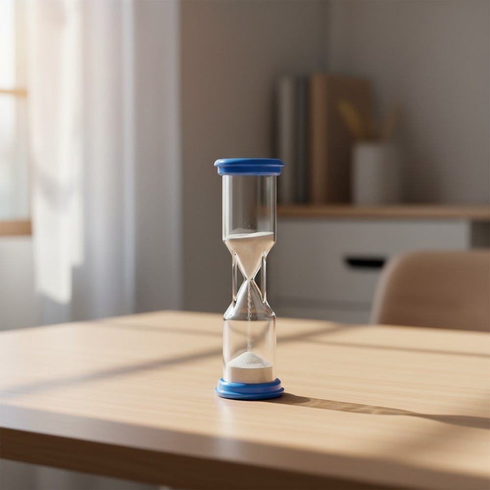 Unique 2 Minute Sand Timer - Blue Acrylic for Timed Testing and Decor