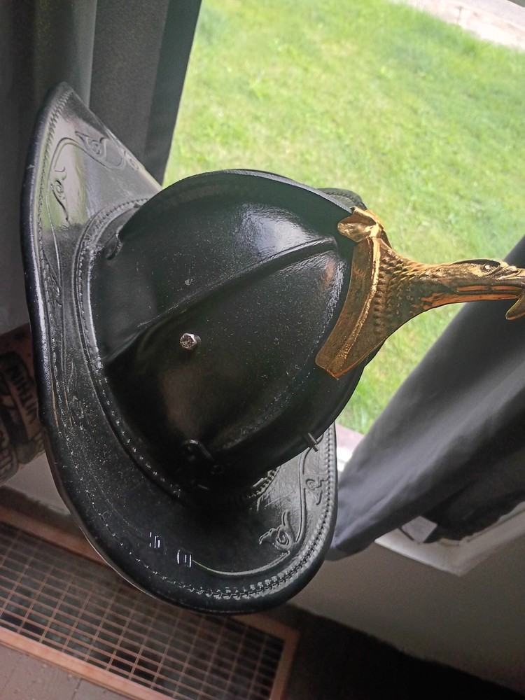 leather fire helmet