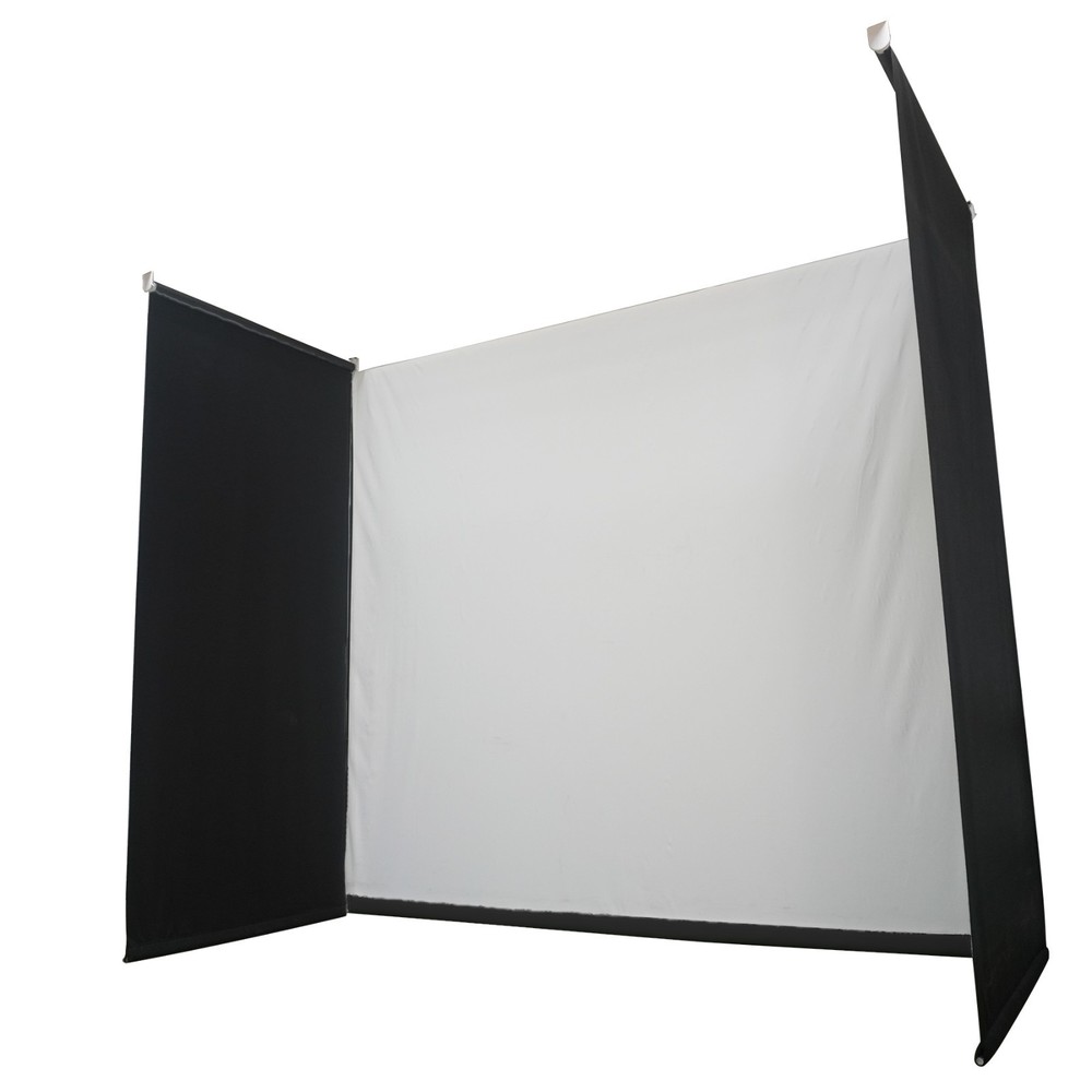 Motorized Golf Simulator Screen Enclosure for Garage Ceiling Mounted Retractabe