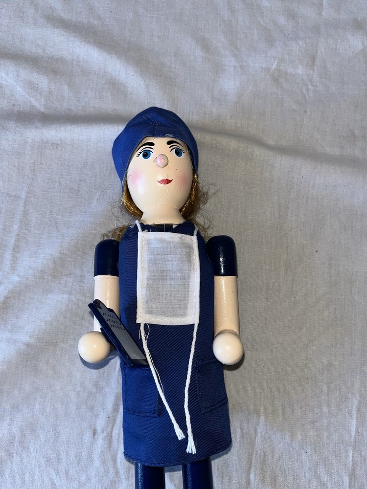 Wooden Nurse Nutcracker 16"