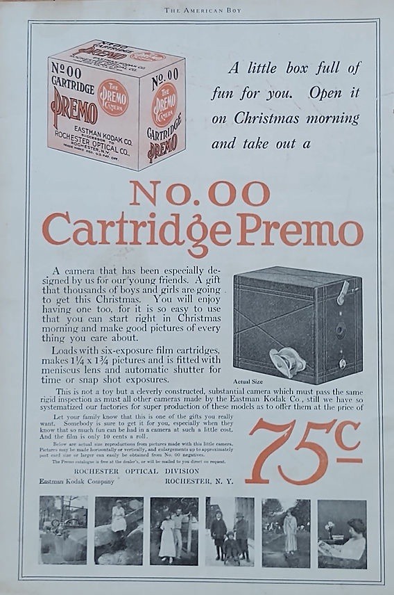 Scarce Eastman Kodak Pocket Kodak 1895 & Kodak No.00 Cartridge Premo 1916 (Work)