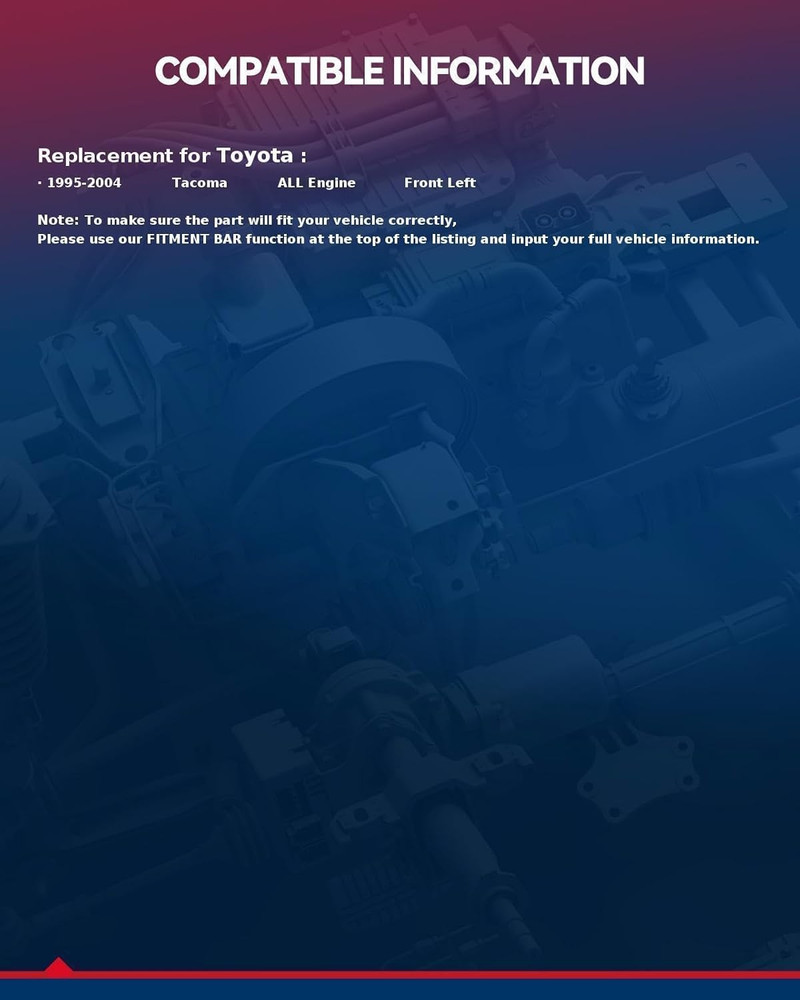 1995-2004 Tacoma Front Left Driver Side Window Regulator–Compatible