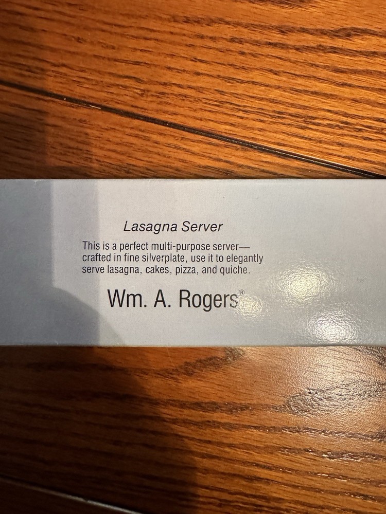 Wm A Rogers Silverplated LASAGNA SERVER New