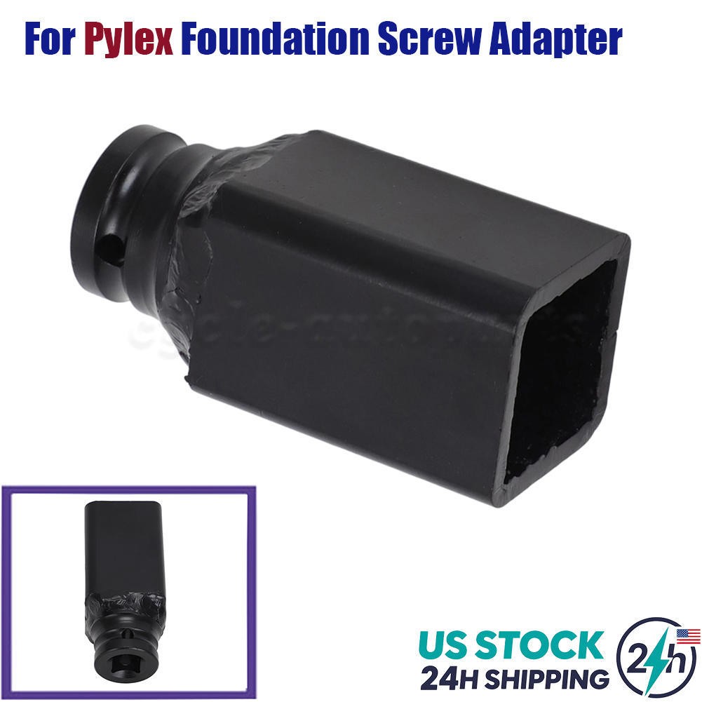 For Pylex Foundation Screw Adapter 1/2" Square Driver Helical Pile Tool