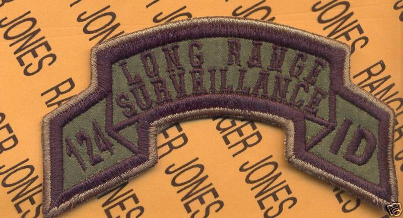 124th Inf Div Mech LRS AIRBORNE RANGER scroll patch OD