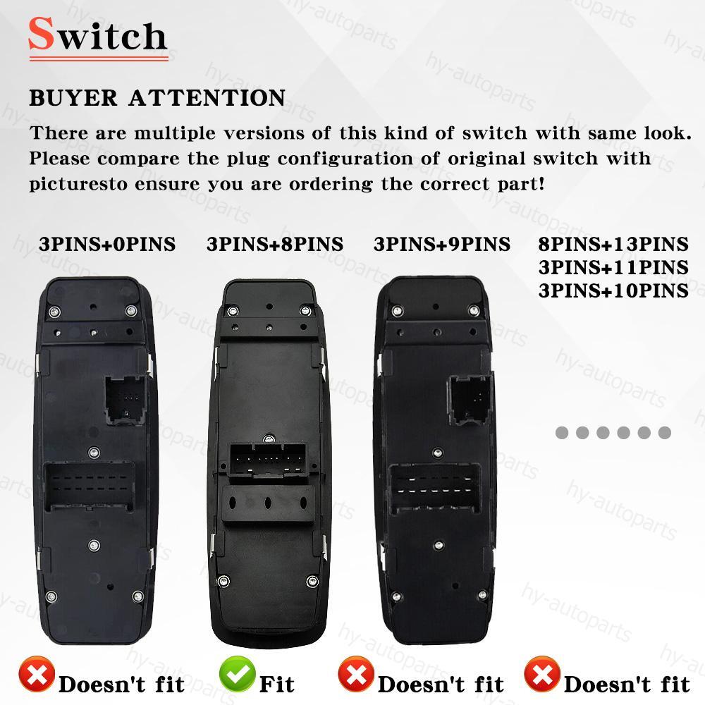 For 2011-2022 Dodge Charger Chrysler Ram 1500 Master Power Window Control Switch