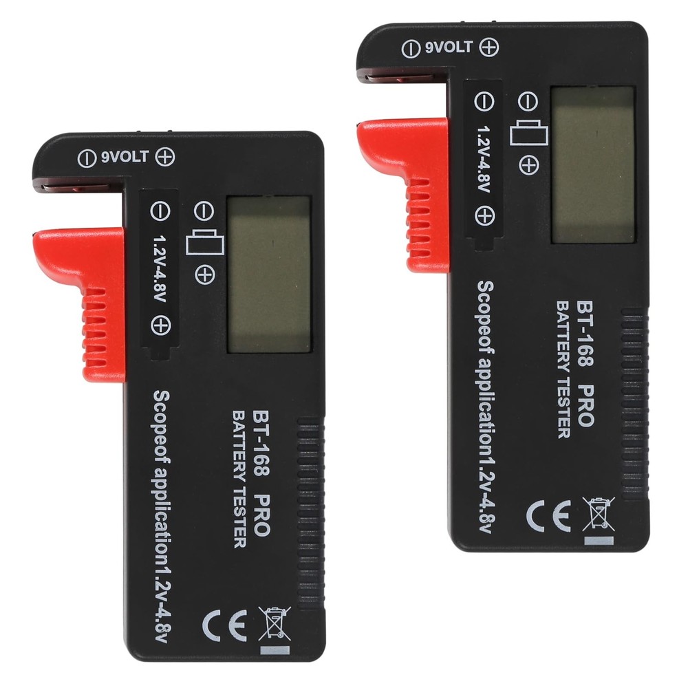 2 Pack Battery Tester，Digital LCD Universal Battery Tester (Model: Bt - 1