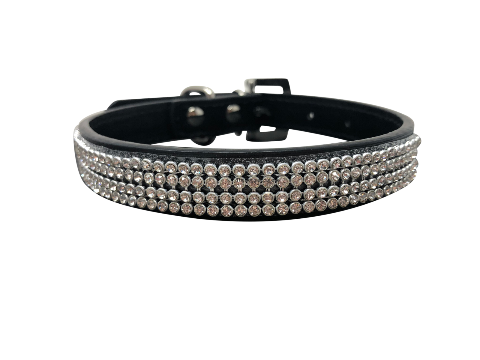 Dog Collar Rhinestone Glitter Bling Adjustable Sparkle Faux Leather XS S M L