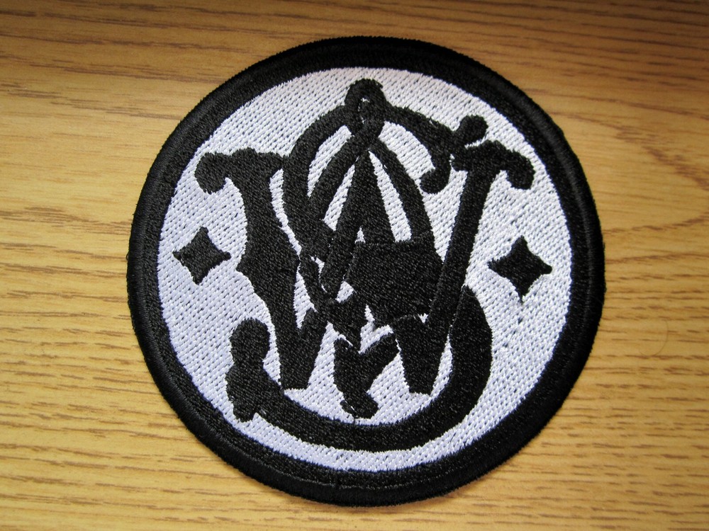 Smith & Wesson B&W Embroidered  Patch, Sew On