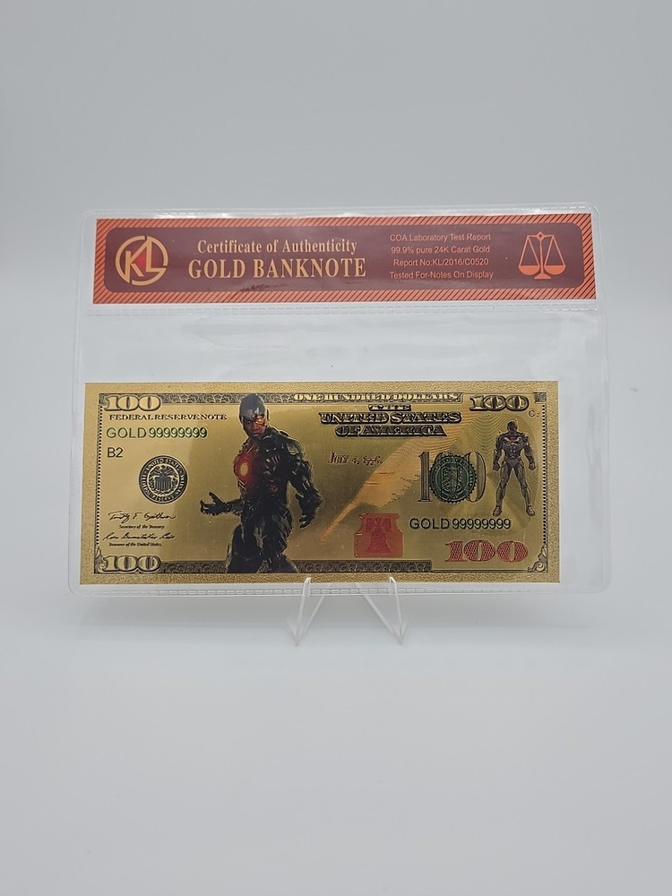 DC Cyborg Novelty 100$ Dollar Bill