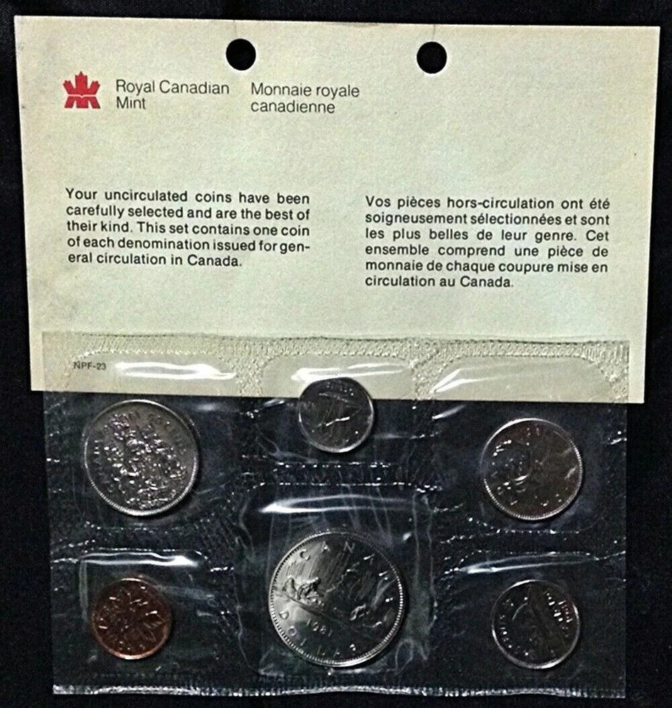 1981 Canada Prooflike Mint Set, Mint Sealed, COA