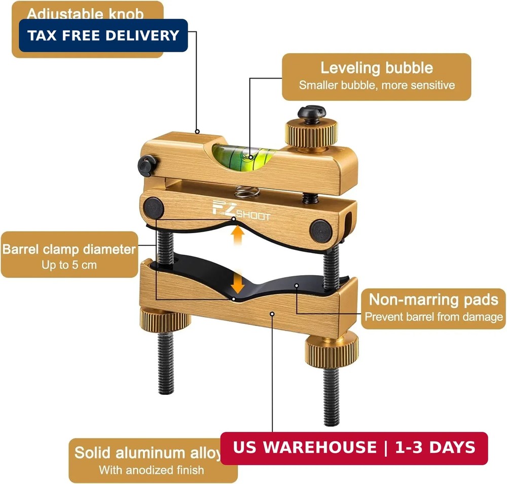 EZshoot Scope Leveling Kit with High-precision Bubble Leveling System Magnetic U