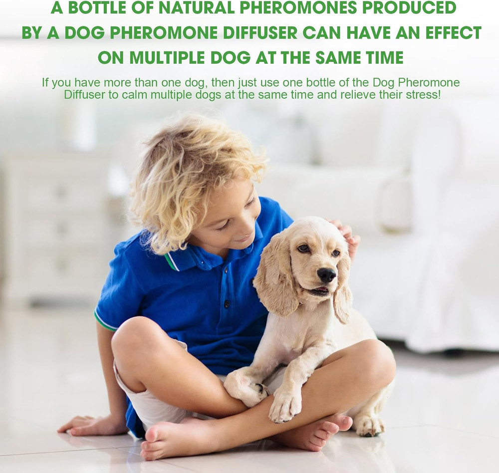 Dog Calming Diffuser Pheromone Dog Peeing Diffuser, 1 Plug In+ 1 Pack 45Ml Trial