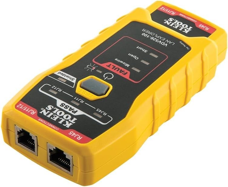 Pocket-Sized Network Cable Tester with Secure Remote Storage and Battery Power