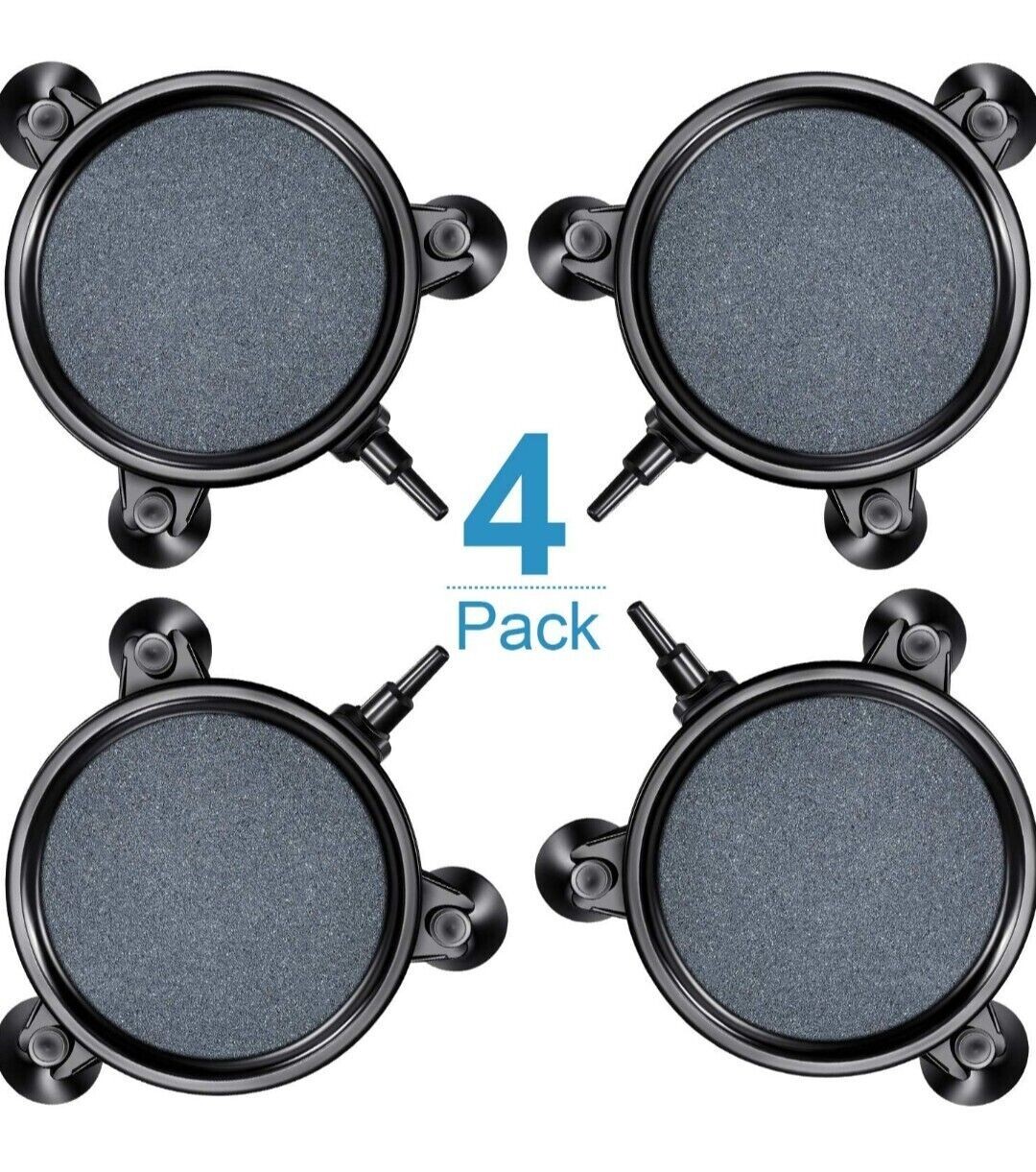 4-Inch 4 pack Aquarium Air Bubble Disk Stone Hydroponics Oxygen Aerator