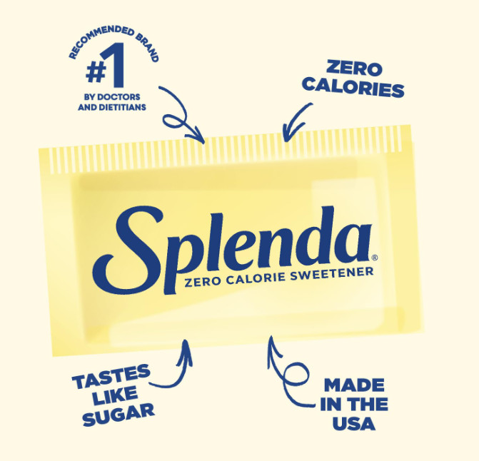 SPLENDA Zero Calorie Sweetener, 200 Count Packets