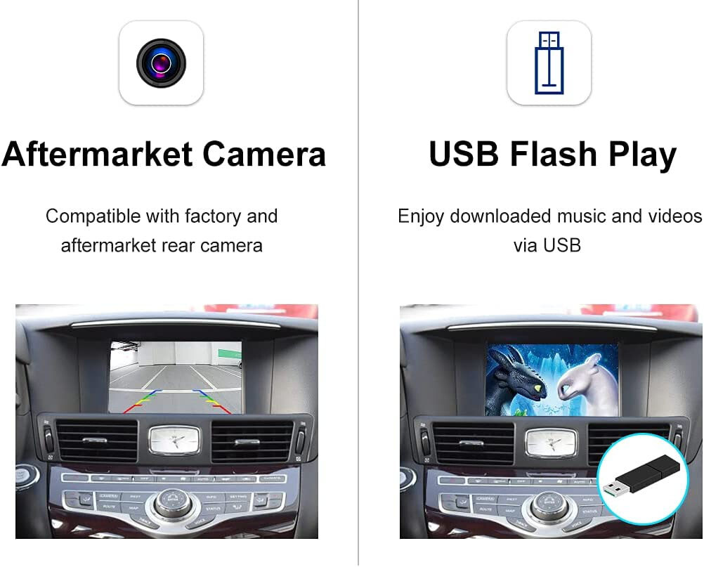 Wireless Apple Carplay, Android Auto, Mirroring, For Infiniti Q70 QX60 2015-2019