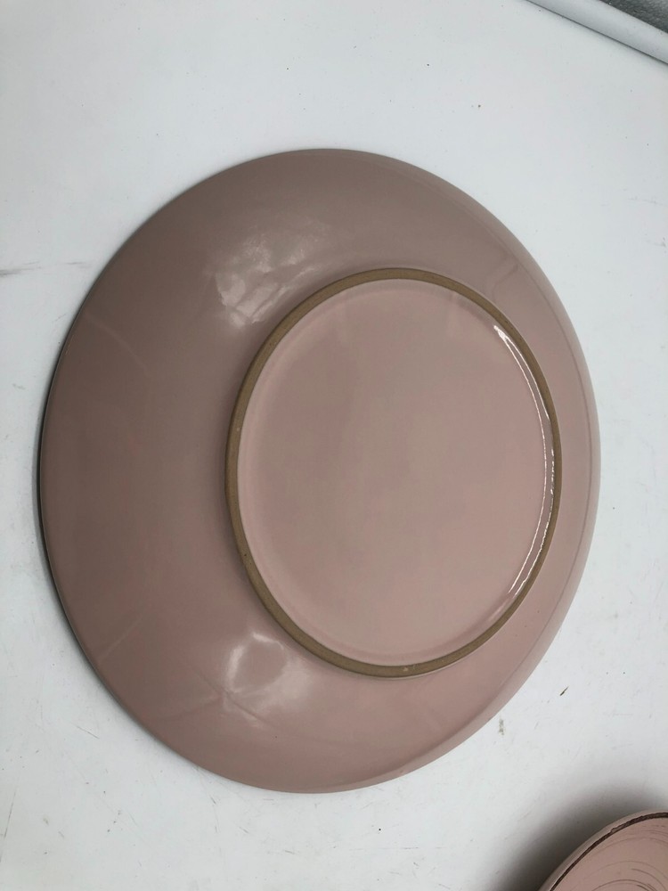 Ceramic Rustic Pink & Brown 10in & 8in Plate Set BB01B28036