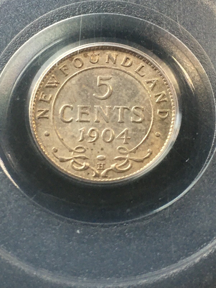 1904H PCGS Graded Newfoundland ¢5 Cent, **MS-65** #6121