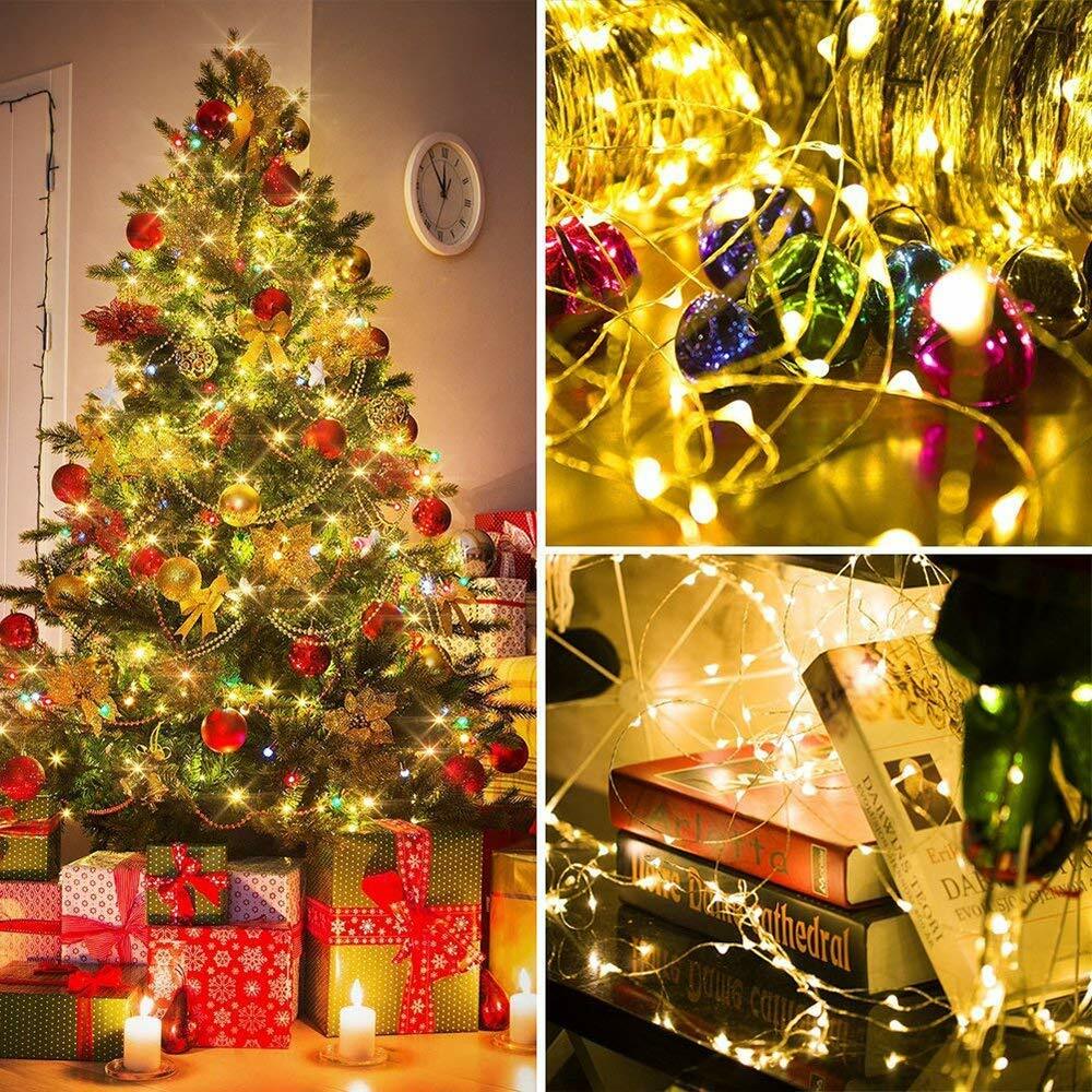 10 pack 20LED Fairy String Lights Button Cell Powered Copper Wire Mini Light 2M