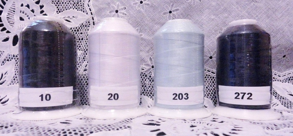 4 NEW different colors GUTERMANN miniking 100% polyester thread 1094 yd Spools