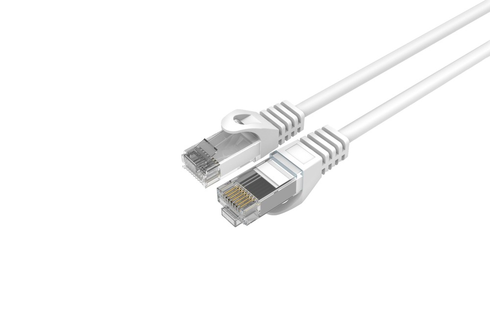 CAT6 Slim Ethernet Patch Cable White 7FT 25 PAK