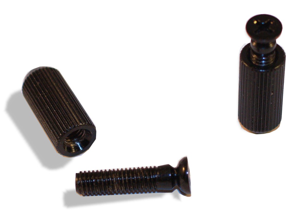 Hinge Posts 9 mm with 5 mm thread Black set of 2 Bitterroot 080654BK