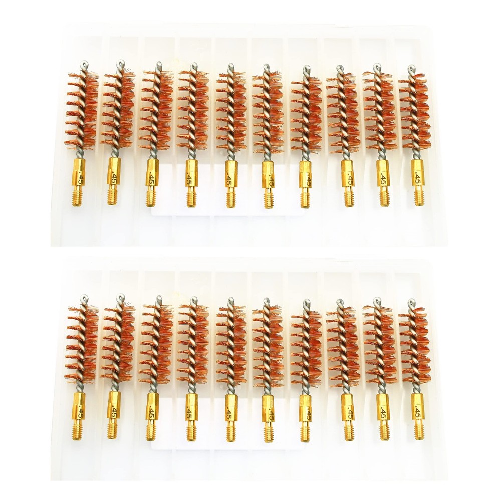 McJ Tools Pistol Bronze Bore Brush (20pack 45 Cal)
