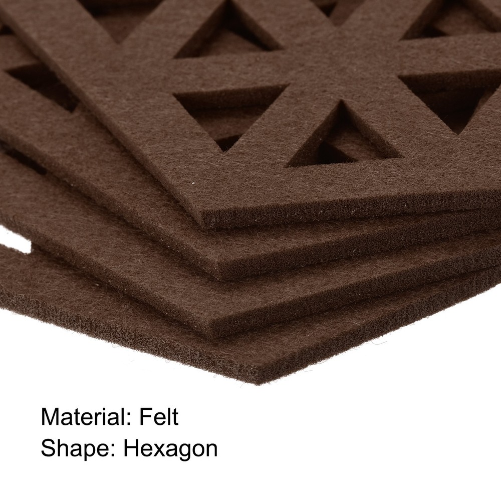 Felt Coasters 4pcs Hexagonal Coffee Coasters