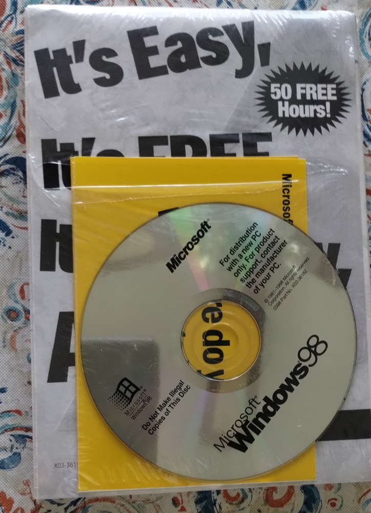 MICROSOFT WINDOWS 98  FULL ENGLISH VERSION OPERATING SYSTEM Sealed