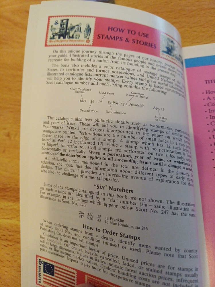 Stamps & Stories 1975 US Postage Stamp Value Book History Told In Stamps BOOK