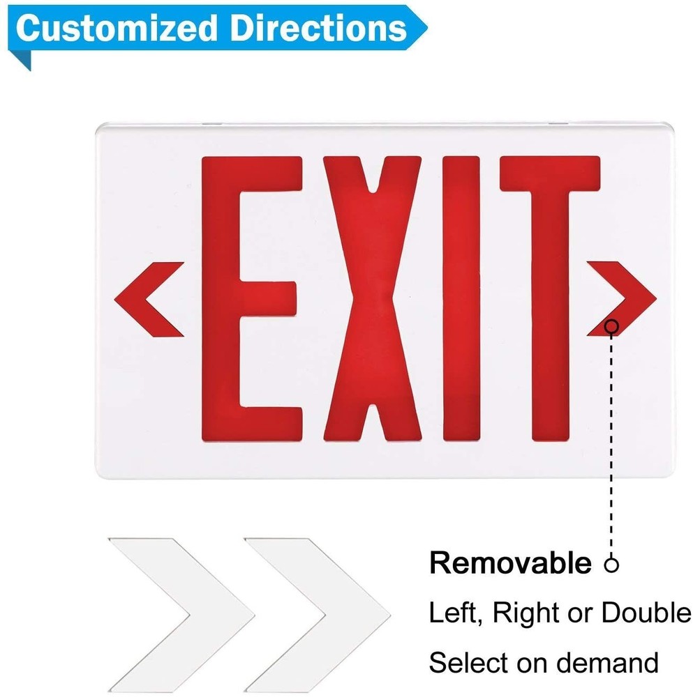 UL Listed 6 Packs led Red Exit Sign & Exit lighting with Battery Backup for Home