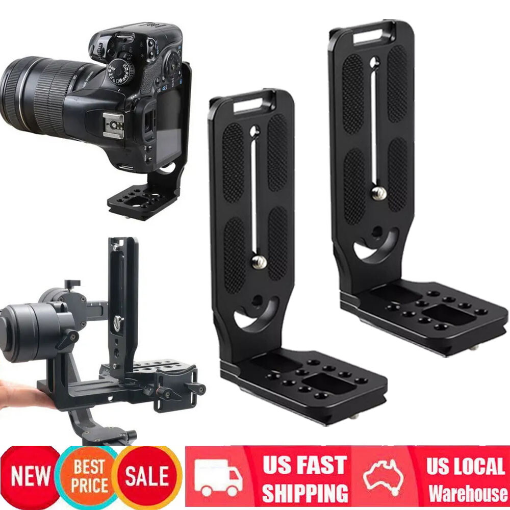 2 Pcs L-Bracket Quick Release Plate For Camera DSLR Camcorder Nonslip Bracket