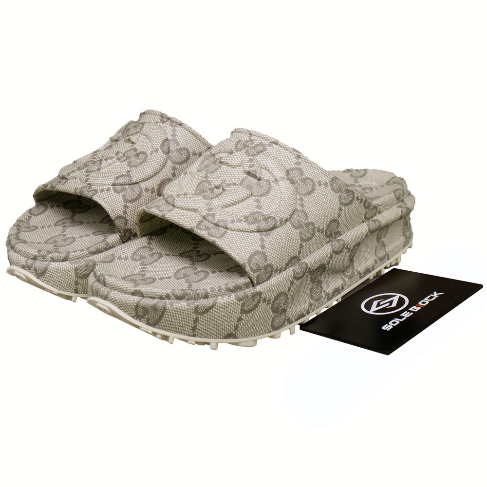 Gucci GG Interlocking Platform Slide Sandals Men's Ebony