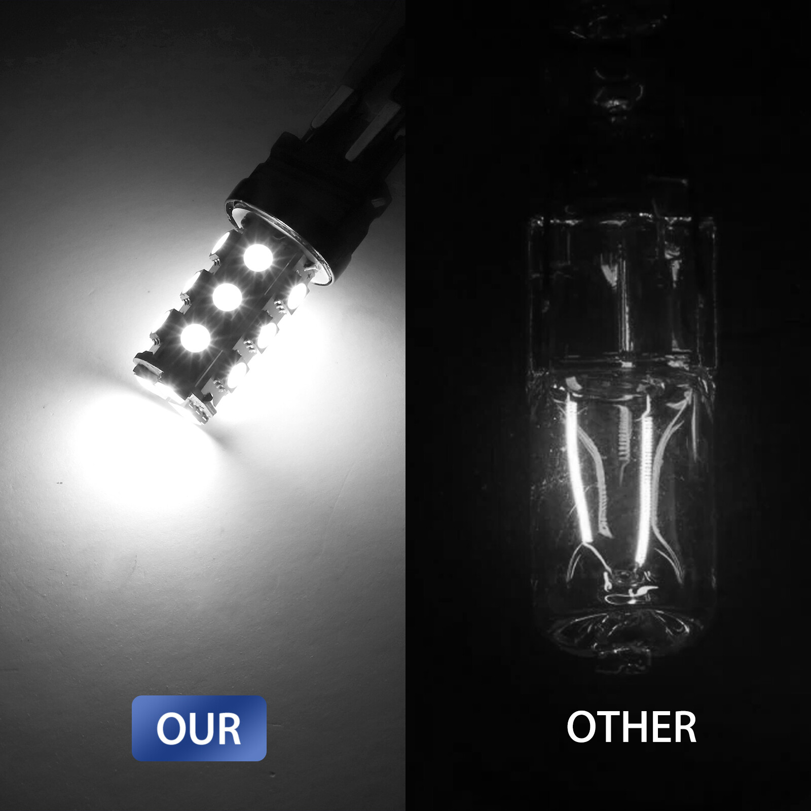 10pcs 3157 3156 18SMD LED Reverse Tail Brake Turn Signal Light Bulbs 6000K White