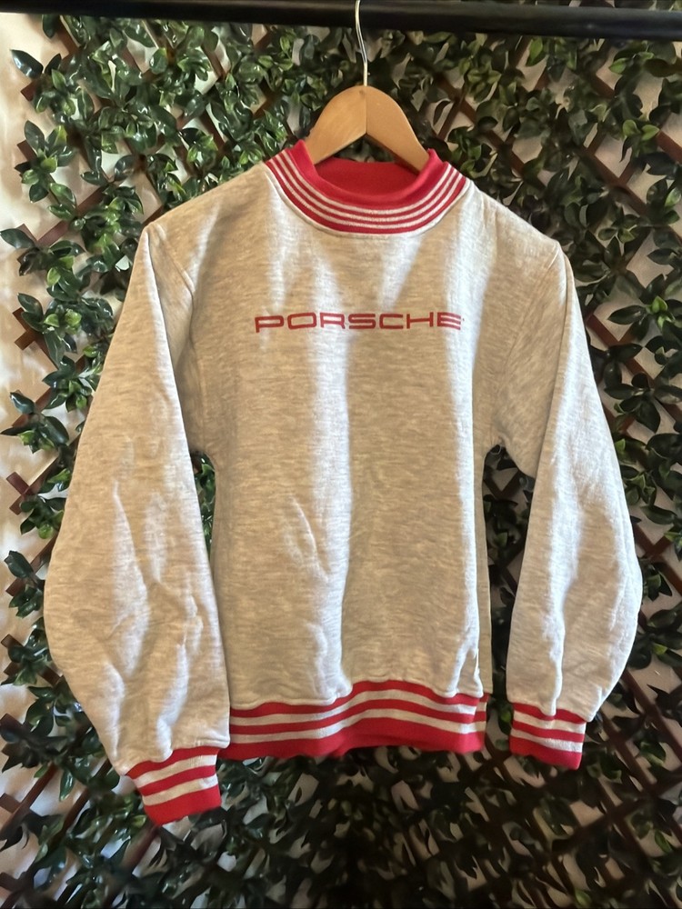 Vintage Porsche Sweater Logo Pullover Size Lg