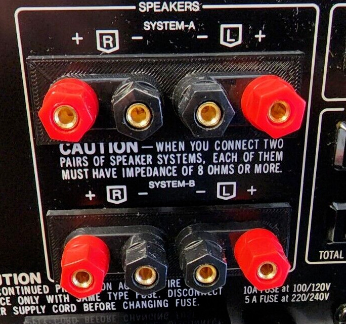 Compatible Sansui G-6700 Speaker Terminal Banana Plug Conversion Kit