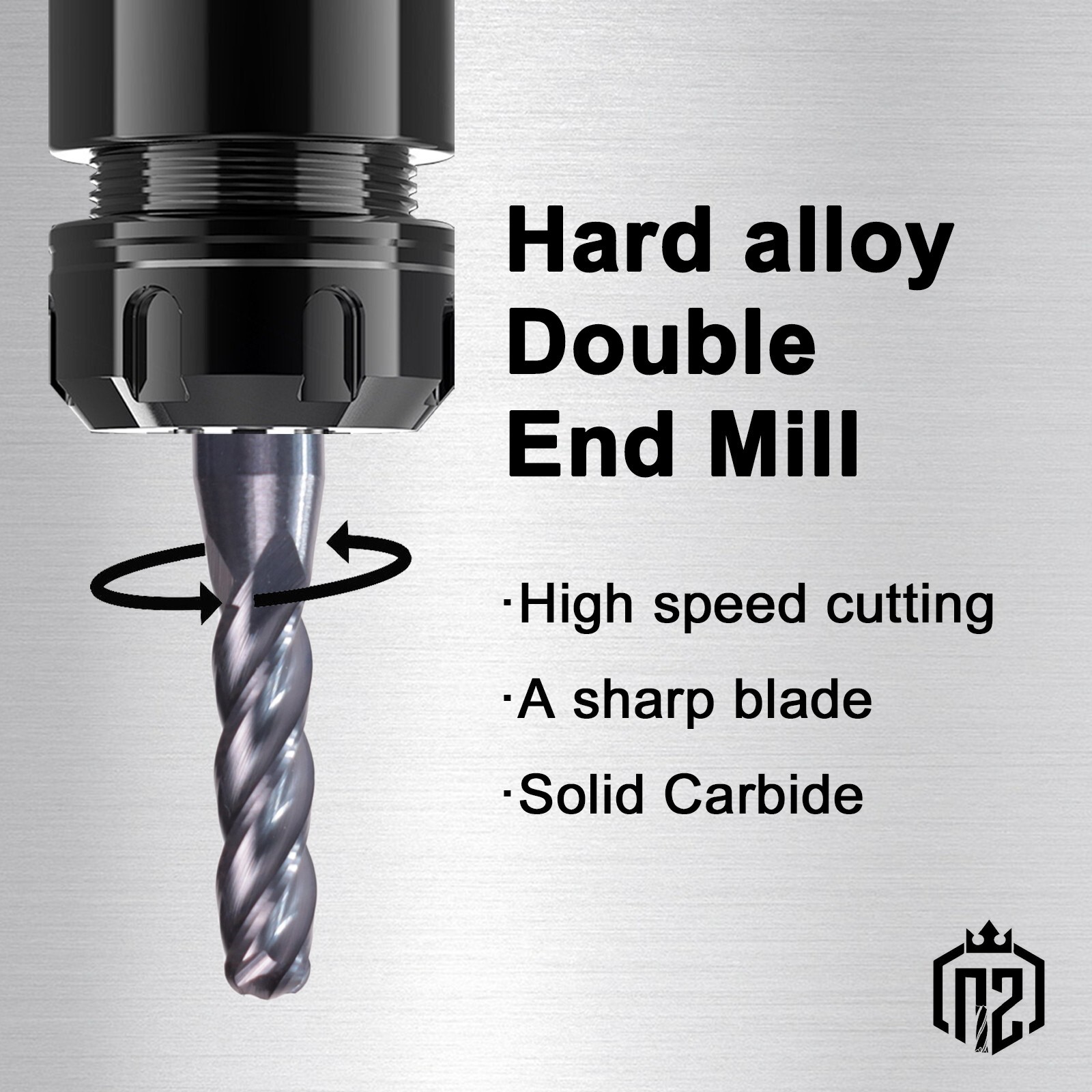 5 PCS 3/32" 4 Flute 1-1/2" Overall Ball Nose Carbide End Mill AlTiN Coated