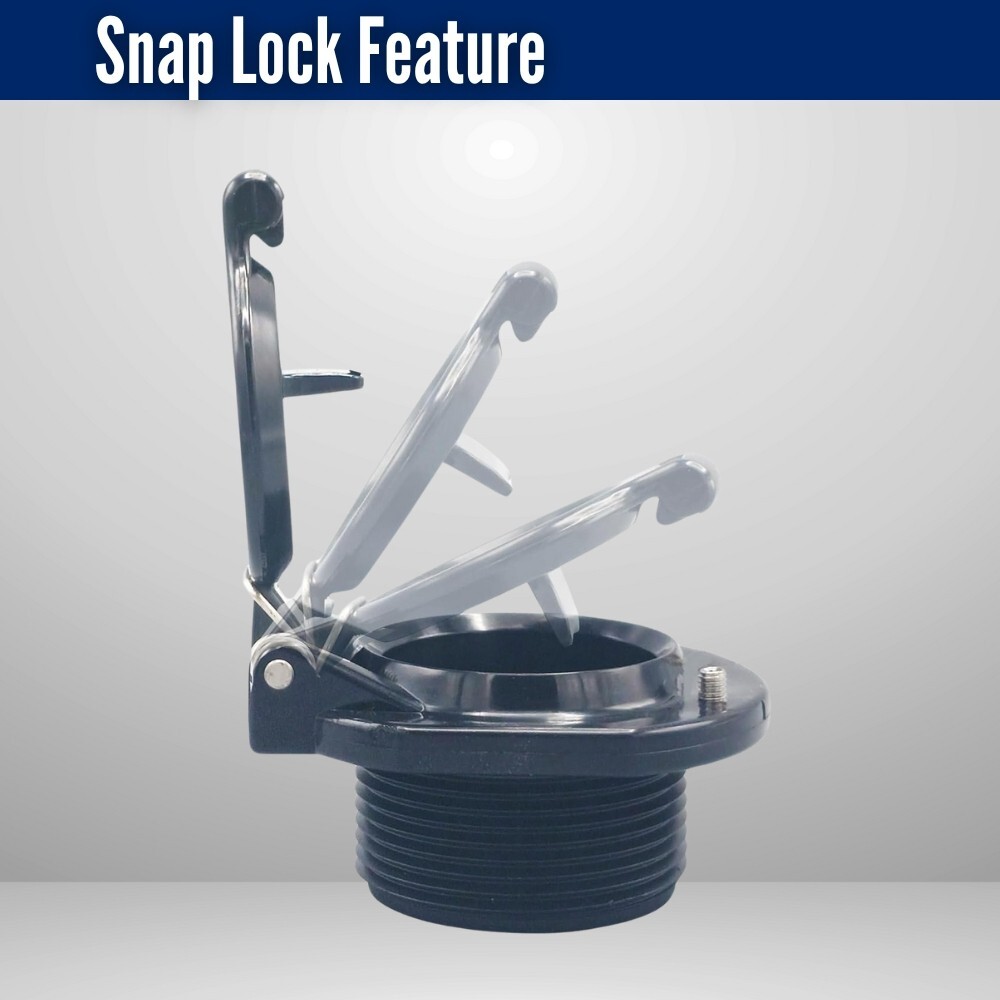 Pool Vac Lock Safety Fitting Compatible w/ Hayward & Pentair 1.5" Thread White