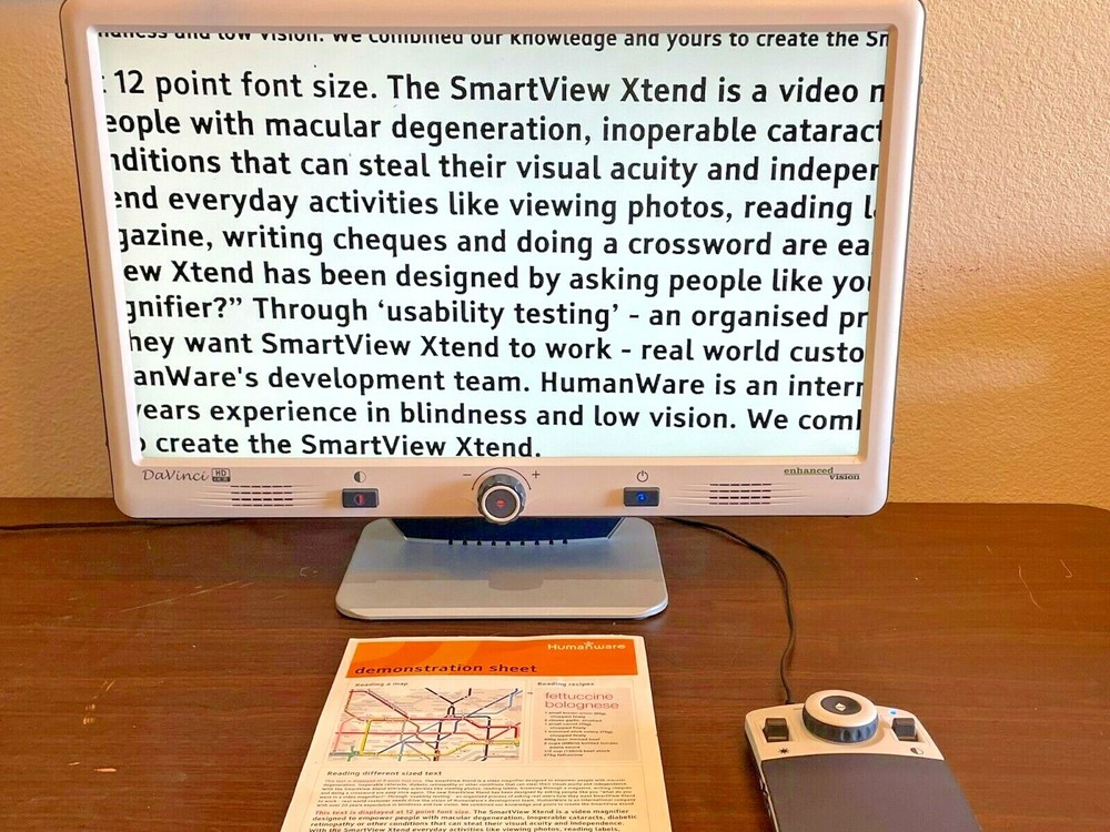 Enhanced Vision Davinci PRO HD 24" LCD Low Vision Magnifier + Full Page OCR