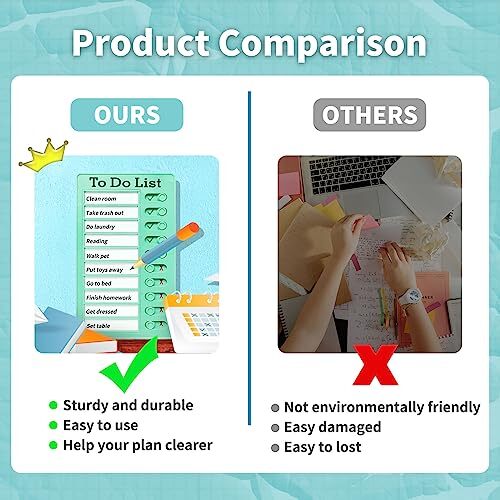 4 Pieces Chore Chart for Kids Multiple Kids - Sliding Routine Chart Reusable ...