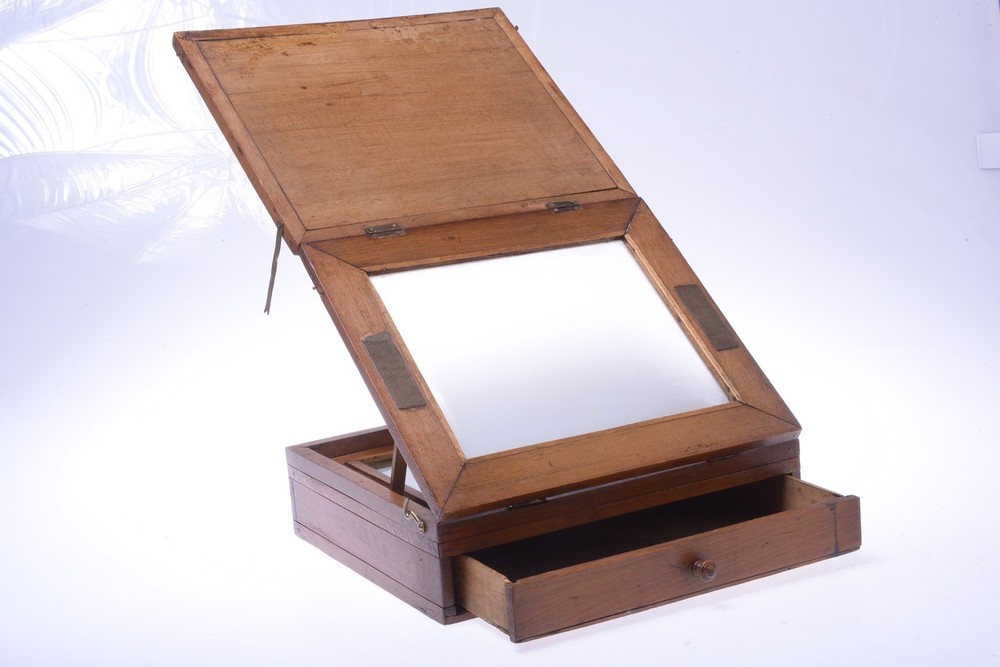 ✅ ANTIQUE RETOUCH, RETOUCHING DEVICE LARGE 18X24CM FORMAT MIRROR & FOCUS SCREEN