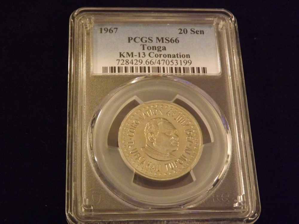 1967   20 Sen       TONGA           PCGS  MS 66