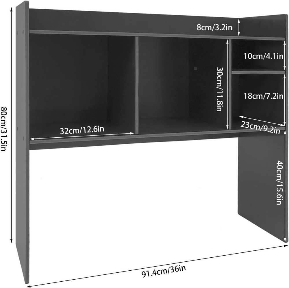 Desktop Bookshelf, Cube Storage Organizer Tabletop Bookcase w/ 6 Compartments